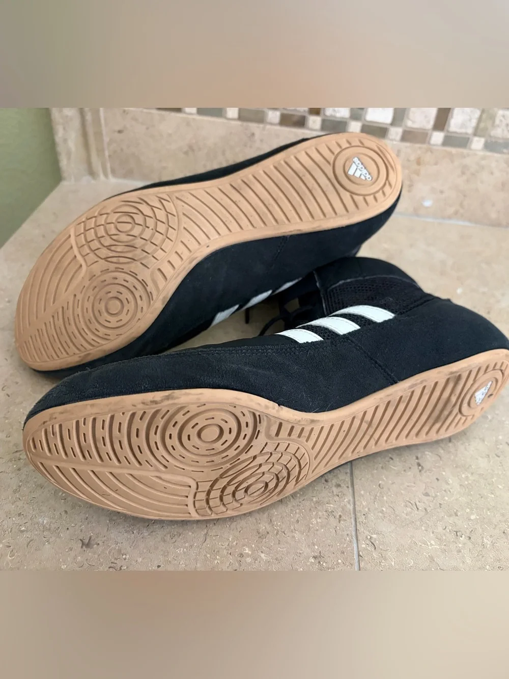 Men’s Adidas 10.5 Wrestling Shoes Black/White